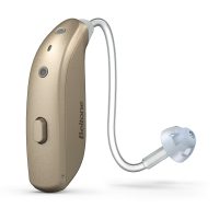 Beltone Serene BTE 76 miniBTE 72 Gold. Renderings of all products. Use in training materials, marketing activation and sell-in assets to show the solution.